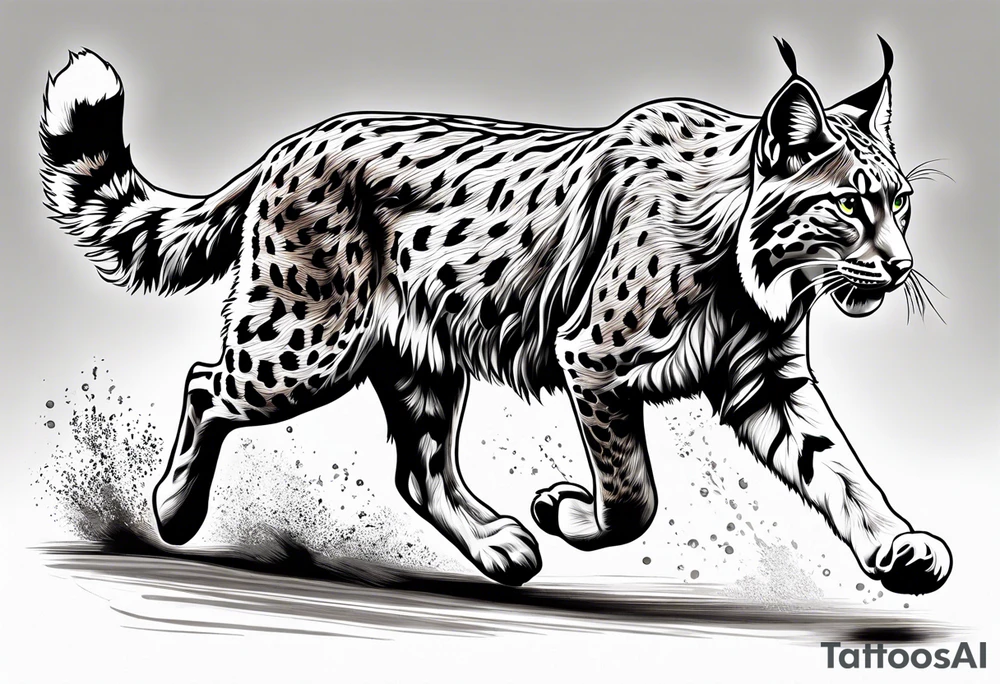 Lynx running tattoo idea