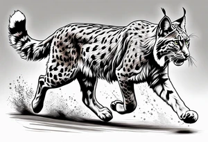 Lynx running tattoo idea