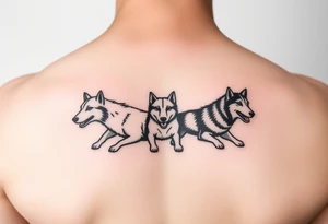 Sled dogs tattoo idea