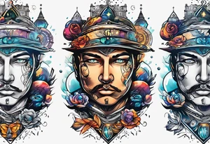 time travel space vector tattoo idea