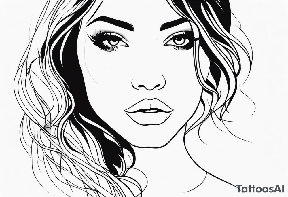 Sexy woman tattoo idea