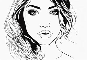 Sexy woman tattoo idea