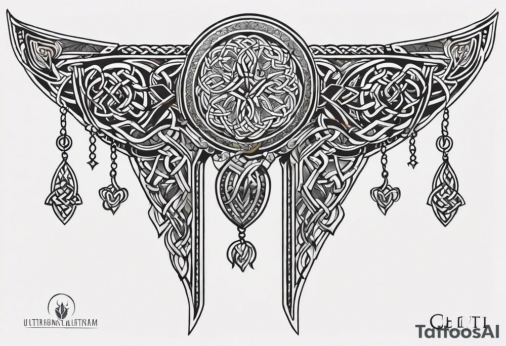 celtic sternum tattoo tattoo idea