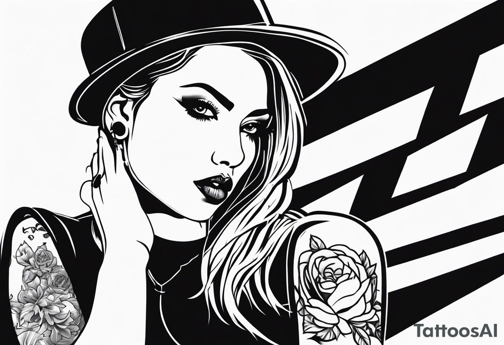 gangster female tattoo idea
