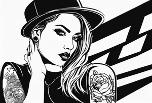 gangster female tattoo idea