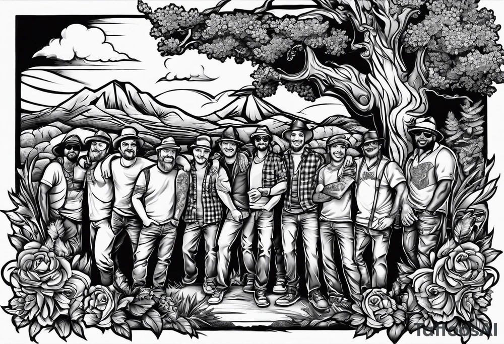 this is about friendship. 10 friends, all men, from cherry hill, new jersey. tattoo idea