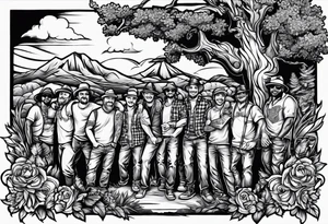 this is about friendship. 10 friends, all men, from cherry hill, new jersey. tattoo idea