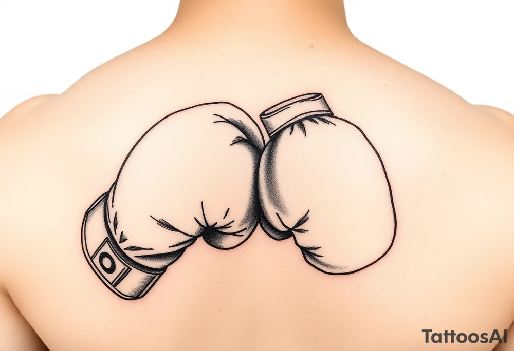 father and daughter boxing gloves tattoo idea