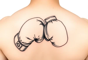 father and daughter boxing gloves tattoo idea