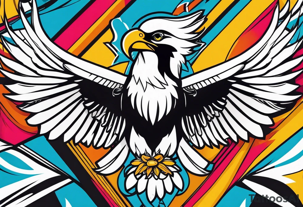 aguia com símbolo do corinthians tattoo idea