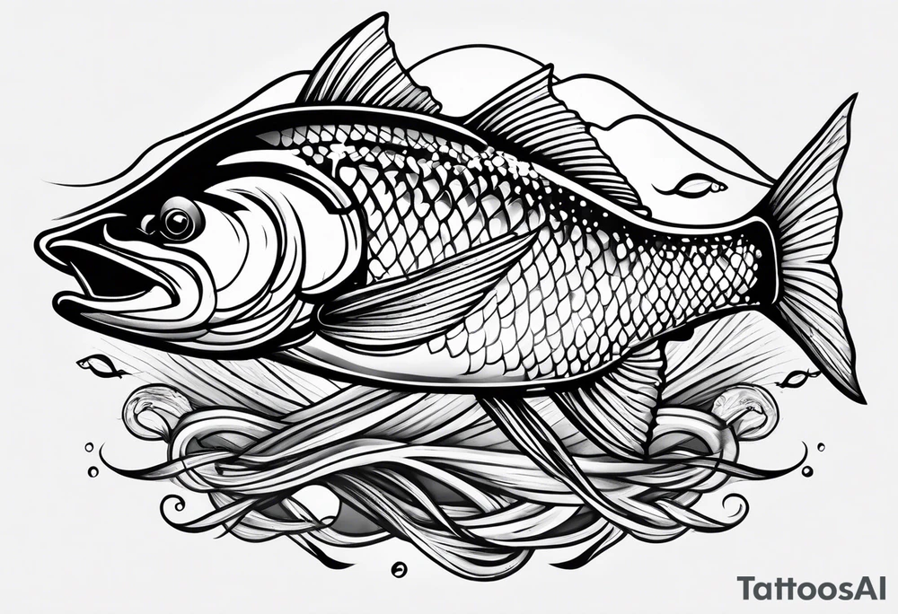 Fishing with #2 mom and dad tattoo idea
