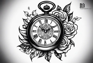simple 
pocket watch tattoo drawing for men tattoo idea