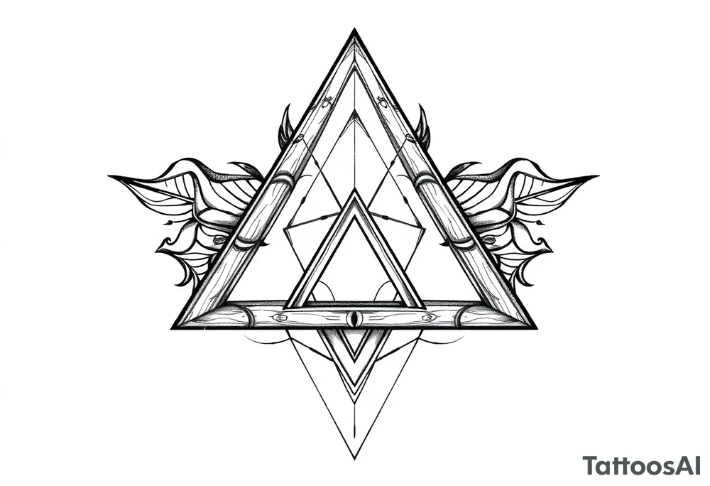 I want three triangles that overlap each other. Spirit mind and body tattoo idea