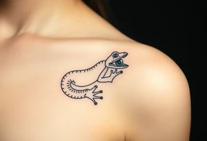 snake frog and eyeball tattoo idea