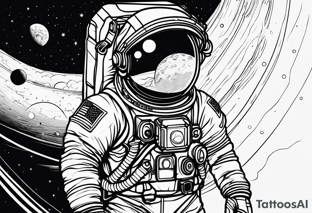 full astronaut, minimalist, simple tattoo idea full astronaut, minimalist, simple tattoo idea