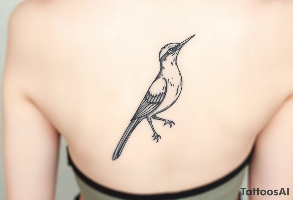 road runner bird, for placement on the upper thigh tattoo idea