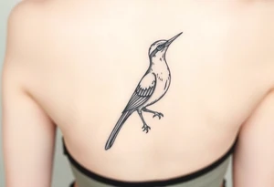 road runner bird, for placement on the upper thigh tattoo idea