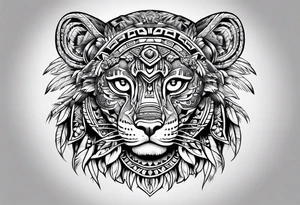 aztec jaguar shaman tattoo idea
