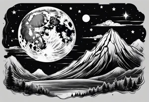 a full moon tattoo idea