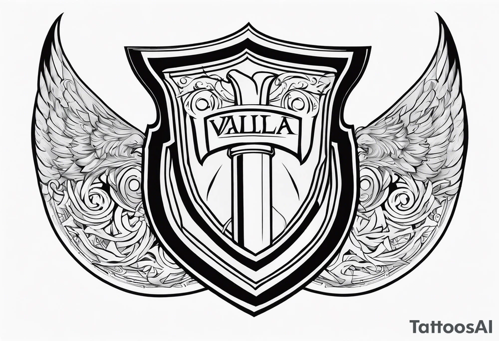 Valhalla shield  steps sword tattoo idea