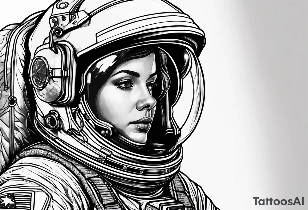 Astronaut in space tattoo idea