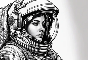 Astronaut in space tattoo idea