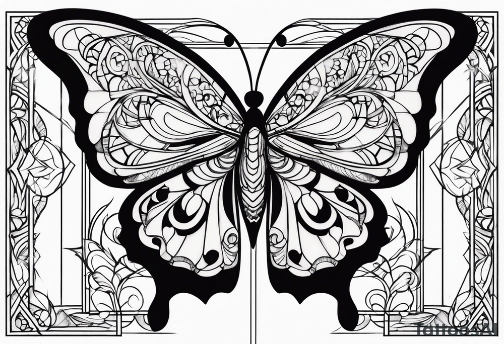 Pretty butterfly tattoo idea