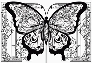 Pretty butterfly tattoo idea