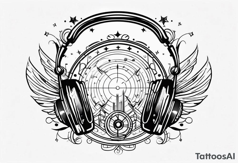Music lights sound engeneering tattoo idea