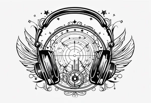 Music lights sound engeneering tattoo idea