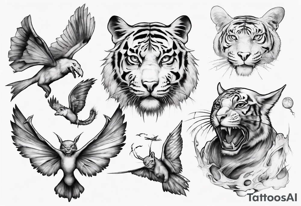Flying tiger tattoo idea