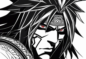 Madara uchiha with the line "wake up to reality tattoo idea