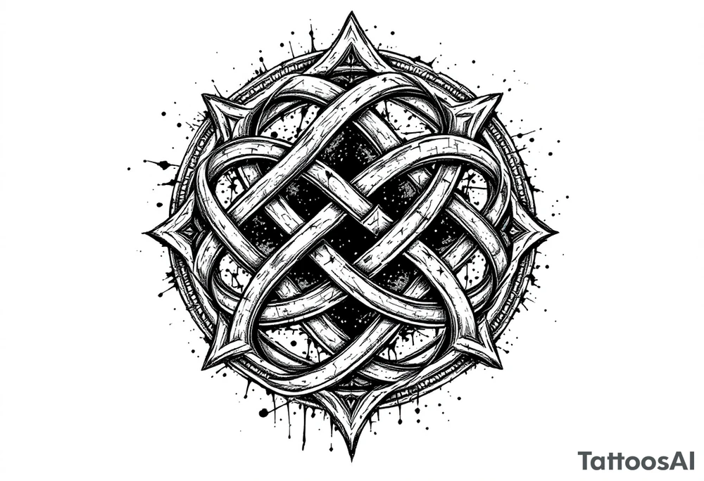 an irish inspired celtic knot piece tattoo idea