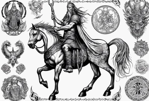 Norse god meili on horse tattoo idea