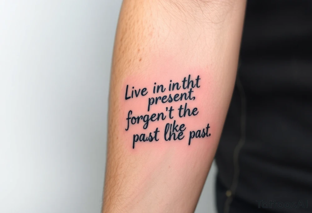 Live in the present, forget about the past, defeat death tattoo idea