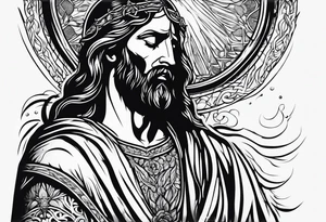 Jesus crying blood tattoo idea