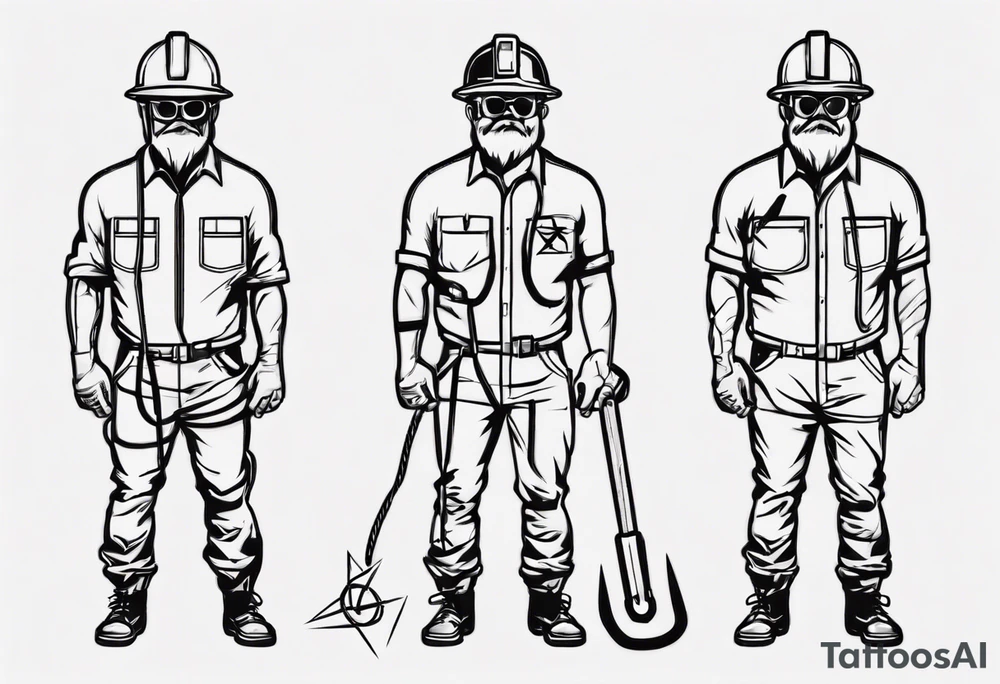 power line utility worker tattoo idea