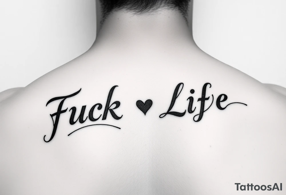 Fuck life fuck love tattoo idea