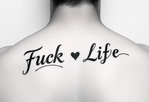Fuck life fuck love tattoo idea
