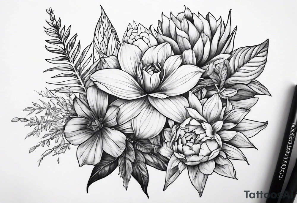 Plants that are not flowers tattoo idea