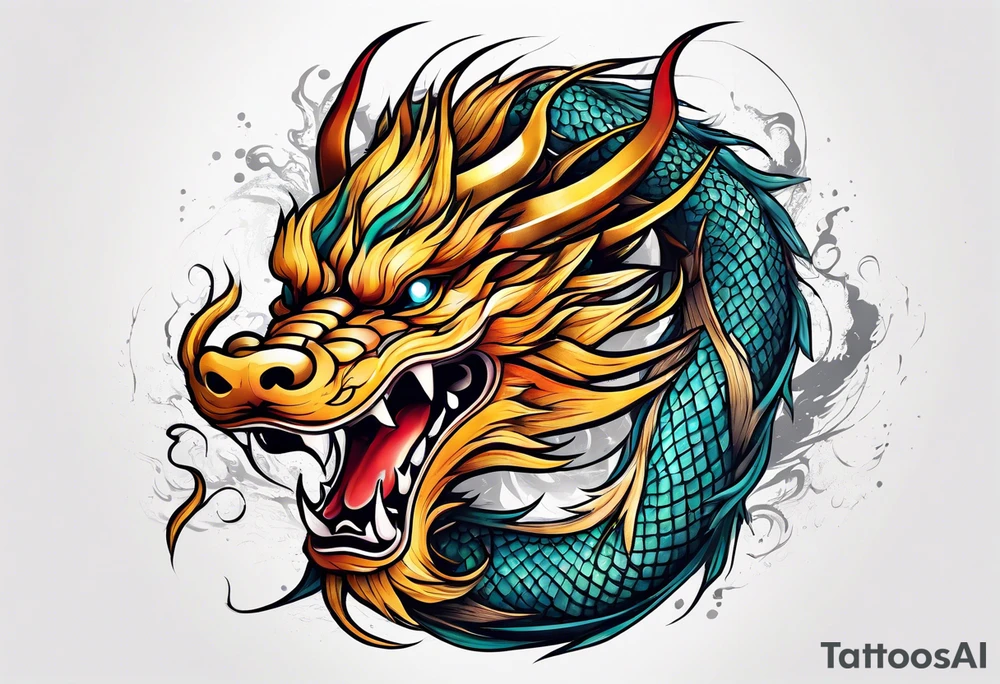 chinese dragon tattoo idea