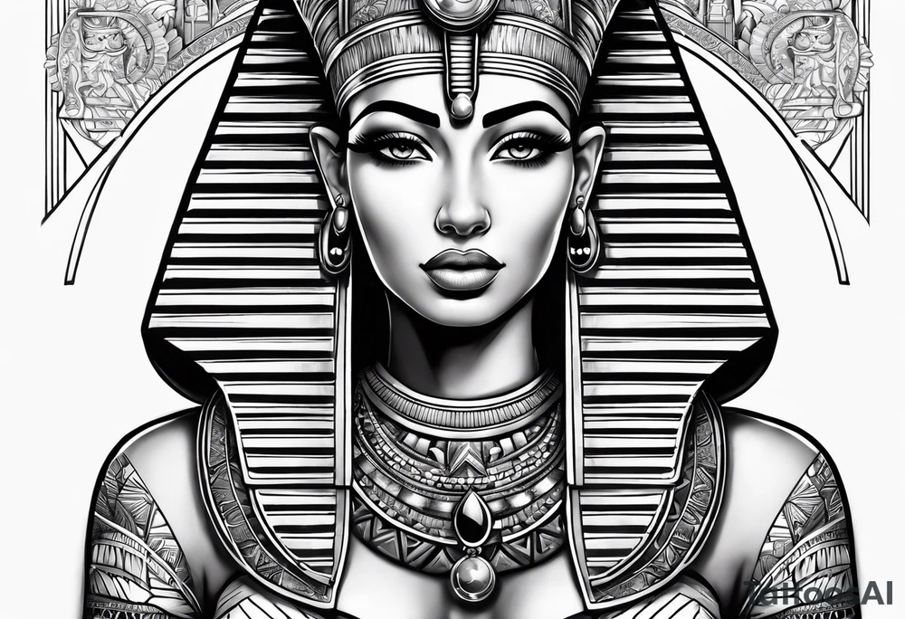 egyptian goddess tattoo idea