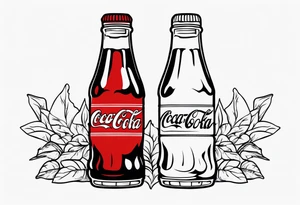 bottle of coke tattoo idea