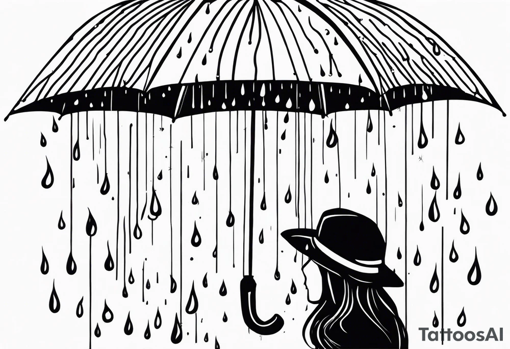 raining tattoo idea