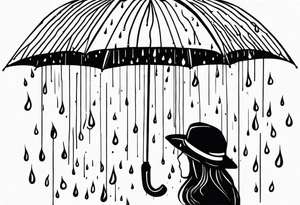 raining tattoo idea