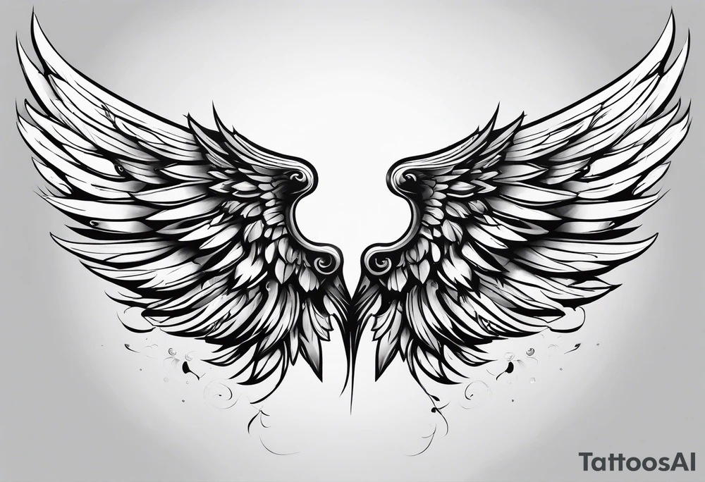 Angel wings tattoo idea