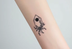 Birdhouse with flower vine tattoo idea