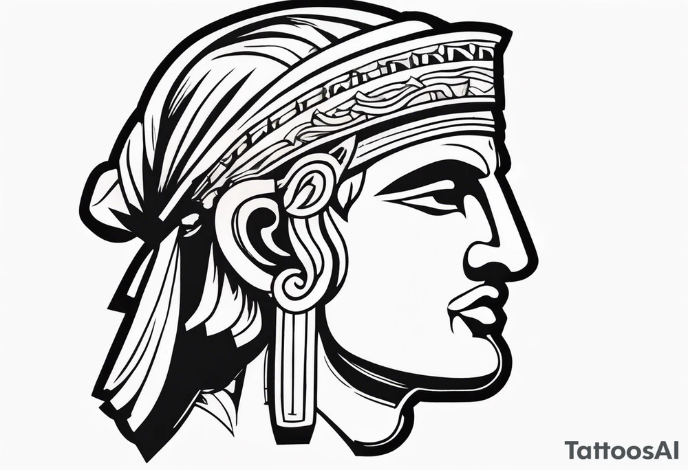 Griechische Gott Statue kopf tattoo idea