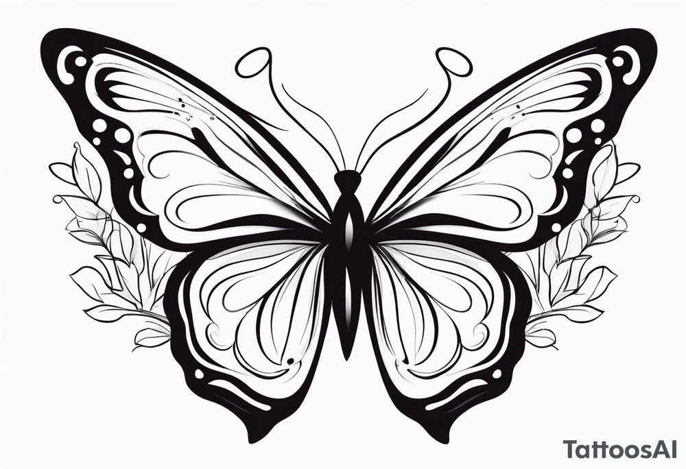Butterfly: “A vibrant butterfly with colorful wings, resting on a flower, showcasing transformation and beauty.” tattoo idea