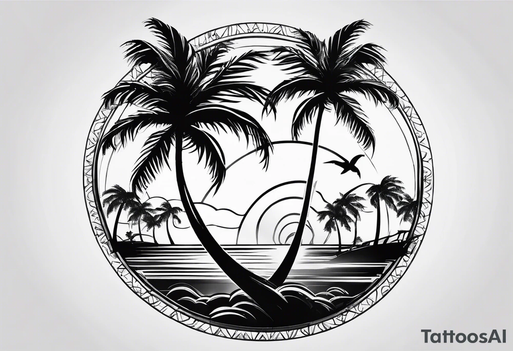 palm tree tattoo idea